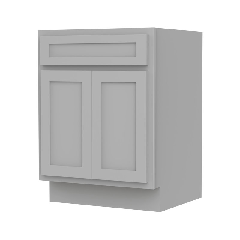 Base de meuble-lavabo simple 24 po seulement, Gris