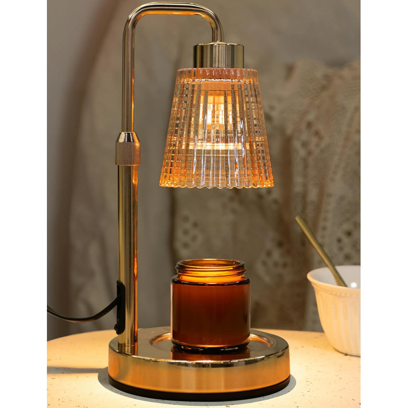 Lampe bougie dorée à intensité variable avec minuterie