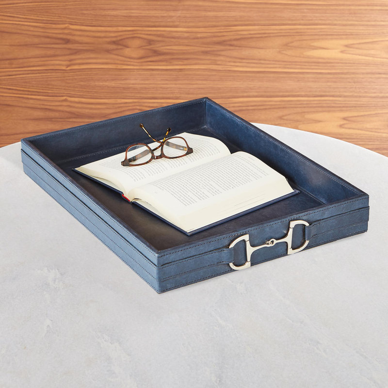 Stirrup Detail Tray-Blue Wash, Blue Wash