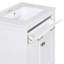 Meuble-lavabo de 30 pouces avec lavabo en céramique, armoire de salle de bain simple blanche moderne avec 2 portes et une tablette, portes à fermeture en douceur-1051583334