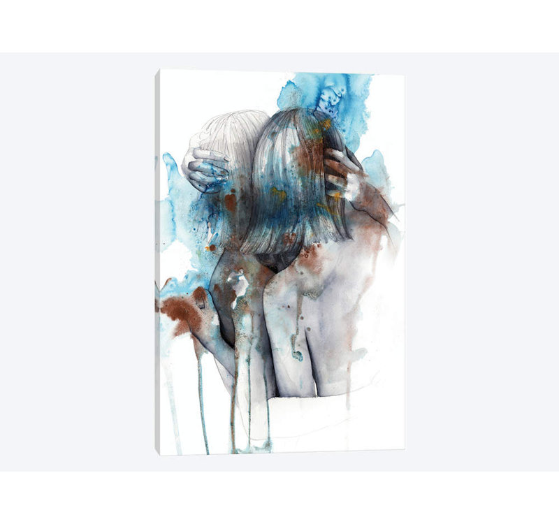 « isolophobia », impression sur toile, H 12 po x l 8 po x P 0,75 po, Toile tendue, Pas de tapis