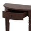 Console en bois massif demi-lune avec tiroir - Table d'appoint avec rangement-122653142
