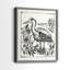 Linocut style Seabird I-Premium, reproduction encadrée prête à accrocher - aucun clou requis - aucun clou requis-511340338-511340336