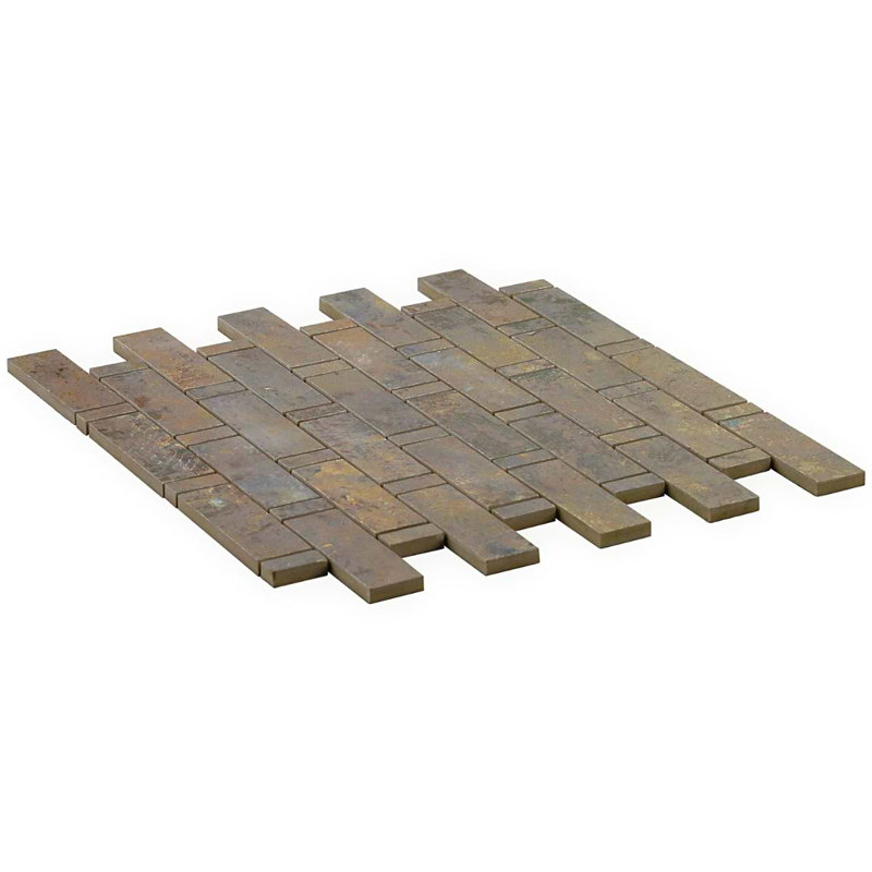 Portrait Weave Matte Porcelain Mosaic, Copper