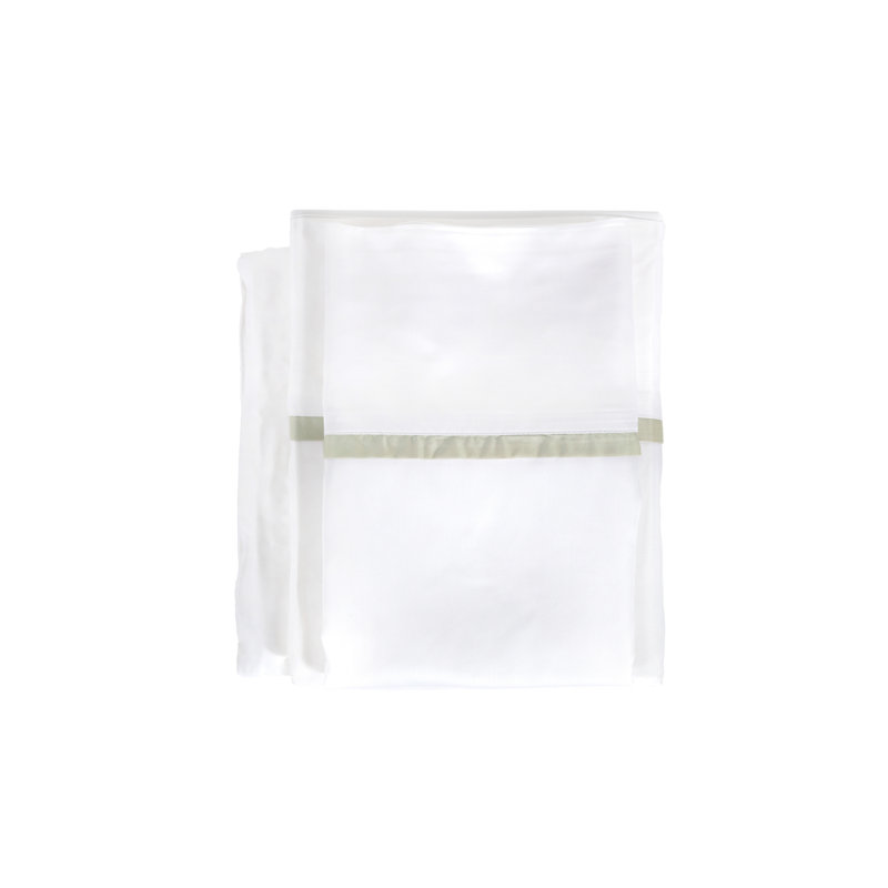 Langston Sheet Set, King, White/Sea Glass