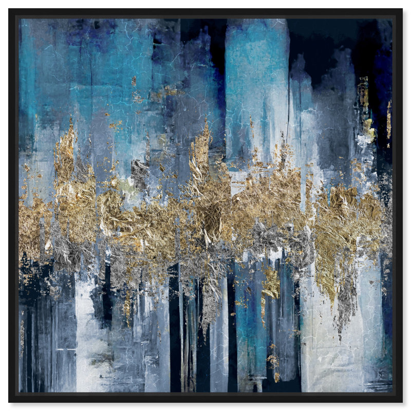 Relative Canvas Colorful Abstract Wall Art par Everly Quinn, Cadre noir, H 25 po x l 25 po