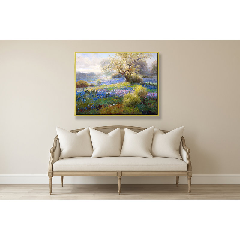 «Bluebonnet Reverie», H 38 po x l 50 po, Doré