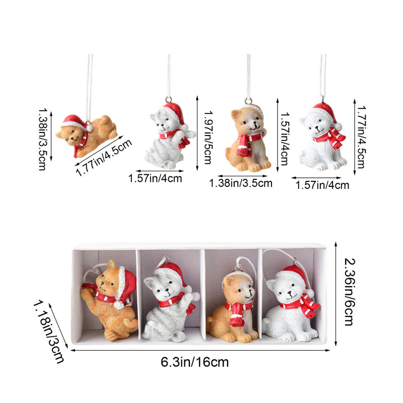 Mini-luminaire suspendu en résine 4 pièces 4 pièces, D