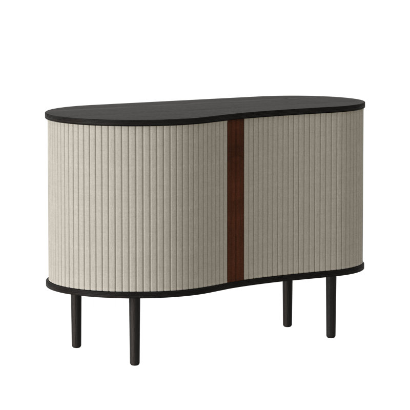 Armoire d'appoint Hollar, Sable blanc / chêne noir