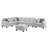 Jessica Sectional Sofa With Ottoman-451669855