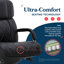 Fauteuil de direction La-Z-Boy Symphony, siège et dossier capitonnés à losanges, coussin à ressorts ensachés-104831315-104831324
