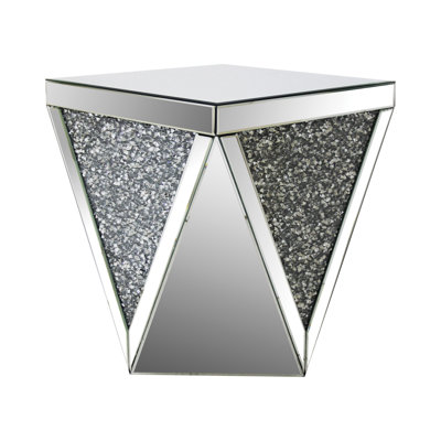 Table de bout, miroir et faux diamants