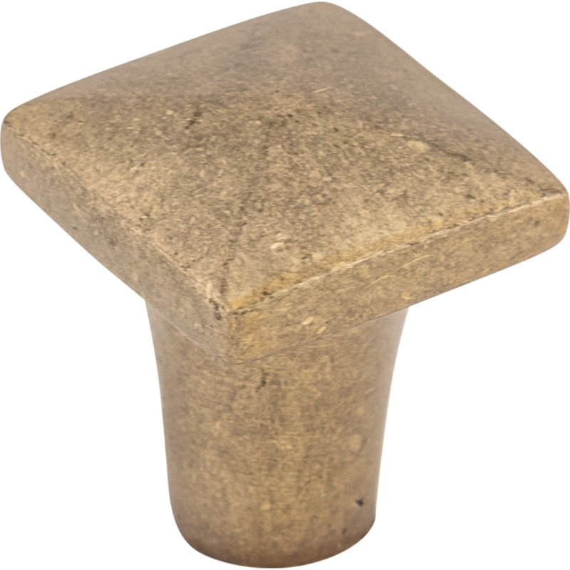 Aspen 3/4" Length Square Knob, 7/8" Length, Light Bronze
