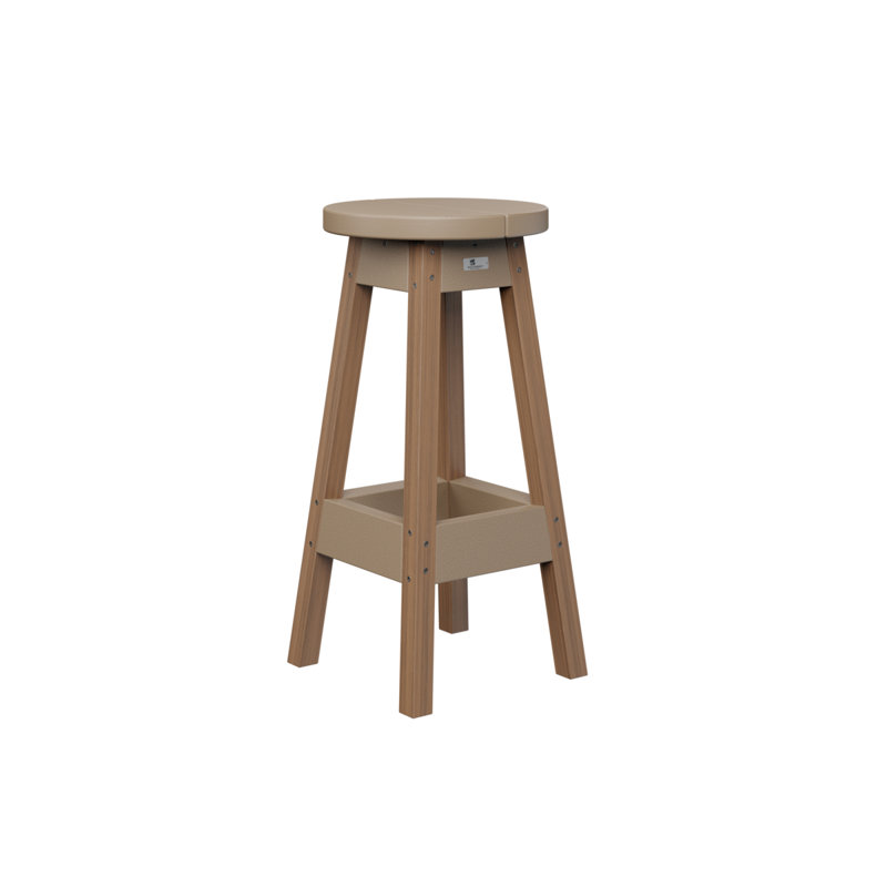 Tabouret de bar d'extérieur Berlin Gardens, Bois vieilli, Acajou antique