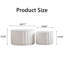 Ensemble de tables basses rondes festonnées blanches-446974062