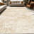1PC neutral beige distressed linen textured area rugs for Living Room, Soft and Comfortable, Suitable for all seasons, easy-to-maintain, machine washable Indoor floor mat, Under Table Farmhouse suitable for dining table, bedroom, entryway, kitchen,-129870691