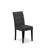 Amelius Parsons Chairs Set of 2 - Dark Gray Polyester Fabric Upholstered Seat and Dark Gray Polyester Fabric Chair Back - Black Finish, SET OF 2-614006948-614006949
