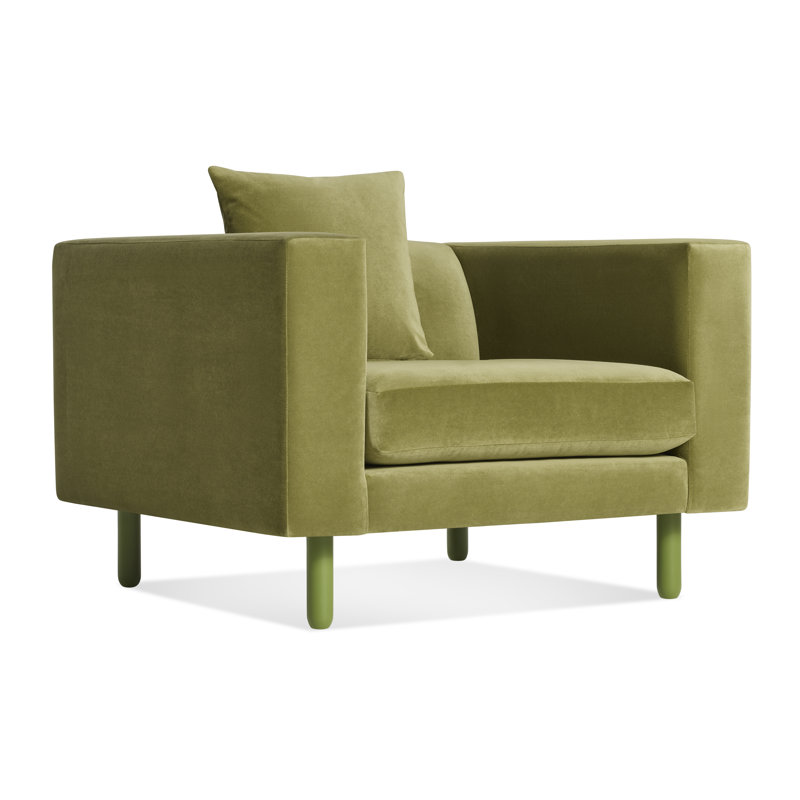 Mono Armchair, Bella Loden Performance Velvet, Grasshopper