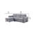 96.5" Fabric Reversible Sleeper Sectional Sofa Chaise-953297582-953297577