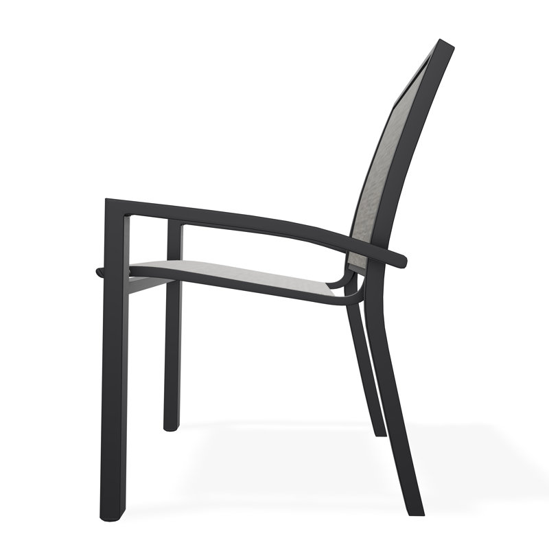 Kendall Outdoor Dining Chair, Black, Storm