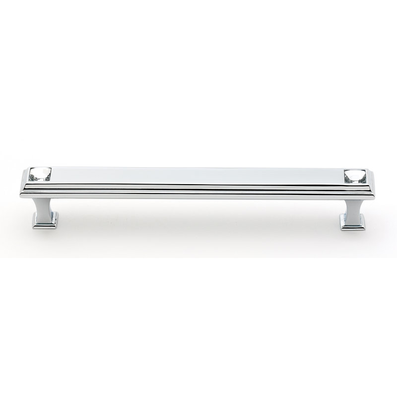 Geometric 6" Center to Center Bar Pull, Polished Chrome, 4"