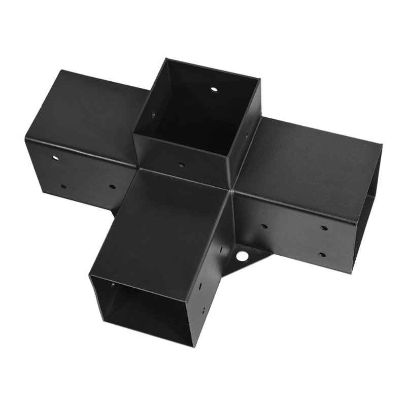 Pergola Kit, 4x4 Inch Pergola Brackets for 3.5x3.5 Inch Wood Beams in Actual Dimension, 3-Way and 4-Way Gazebo Brackets with 6 Post Bases, for Outdoor Pergolas, Gazebos, Sheds