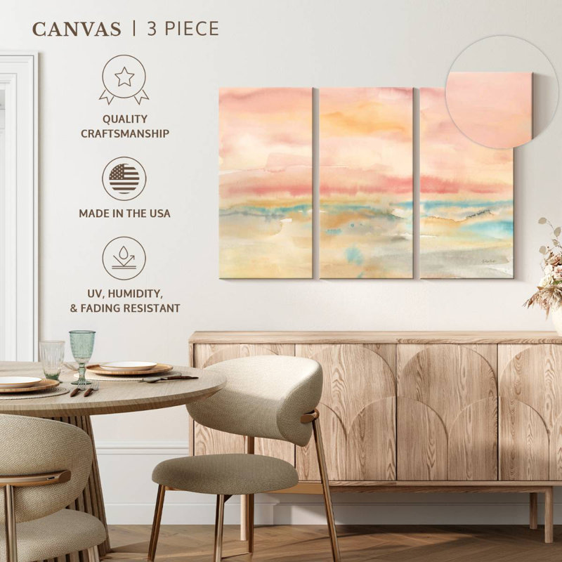 Avery Blush Seascape, 24" H x 38" W