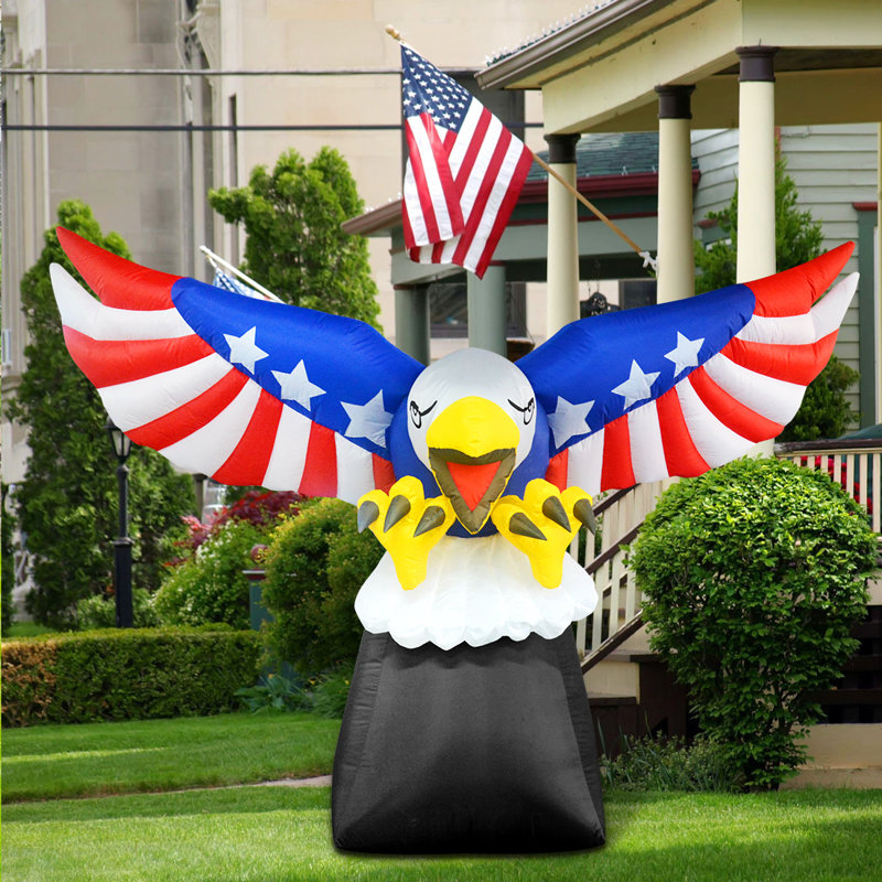 8.5 FT Patriotic Bald Eagle Inflatable with LED Lights