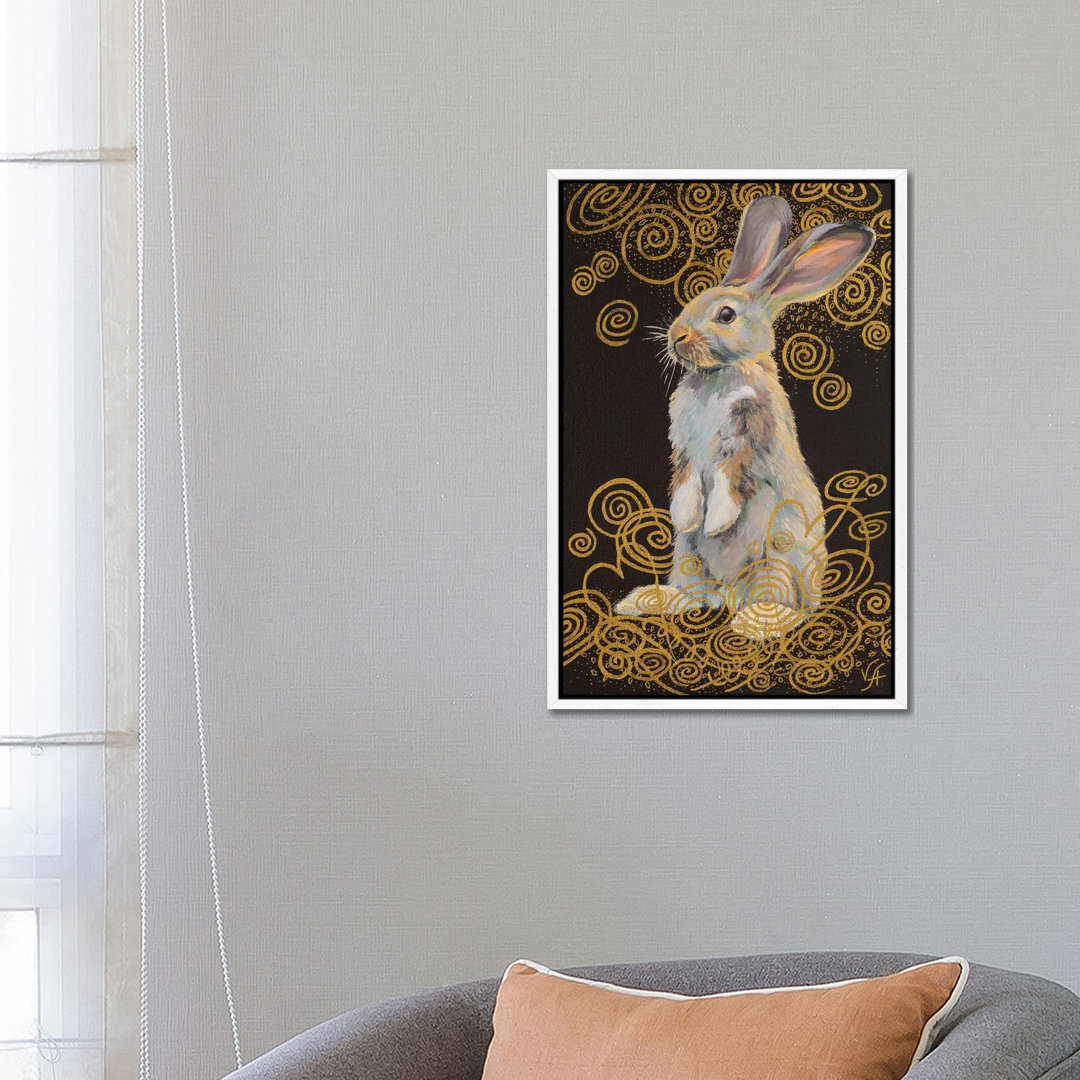 Stehender Hase von Alona Vakhmistrova - Galerie-verpackte Leinwand Giclée auf Leinwand