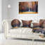 Alley in the Dense Autumn Forest - Coussin décoratif imprimé forêt-29895582-89808647
