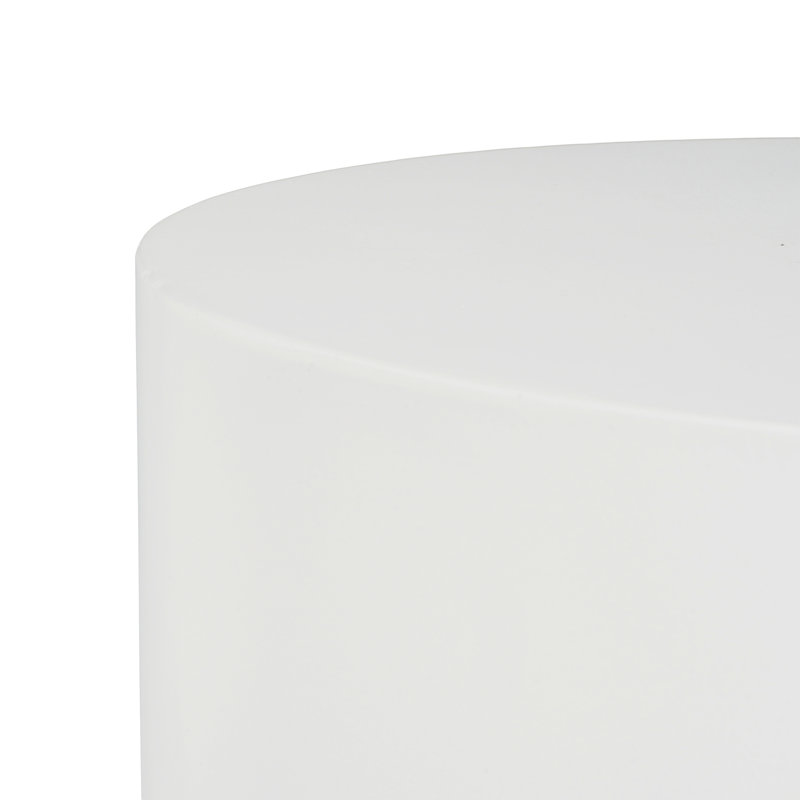 16X20 Inch White Side Table For Tank Holder Role, Lightweight And Decorative Outdoor Decor Ready Use