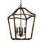 Varnum 4 - Light Brass Lantern Pendant
