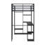 Lit mezzanine en métal avec bureau intégré et rangement