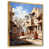 Toile avec cadre flottant or