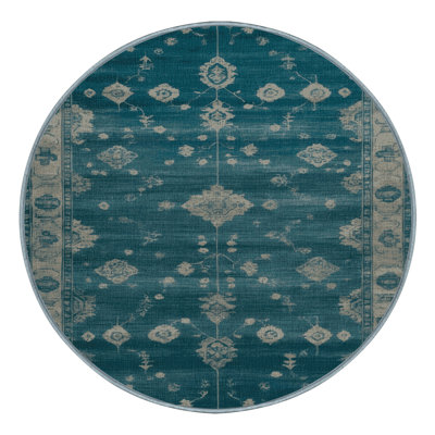 Tapis bleu lavé à la machine