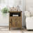 Farmhouse Nairoby Nightstand, End Table, End Tables with Barn Door and Shelf, Modern Bed Side Table Rustic Nightstands Set for Bedroom, Living Room ﻿-253371656-253371652