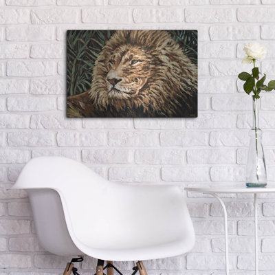Bungalow Rose 'Cecil The Lion 16x20' by Carolee Vitaletti Metal Wall Art