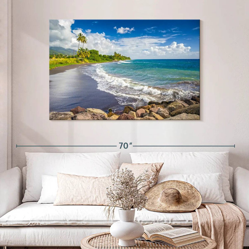 Ravi Saint Kitts plage noire, H 32 po x l 48 po