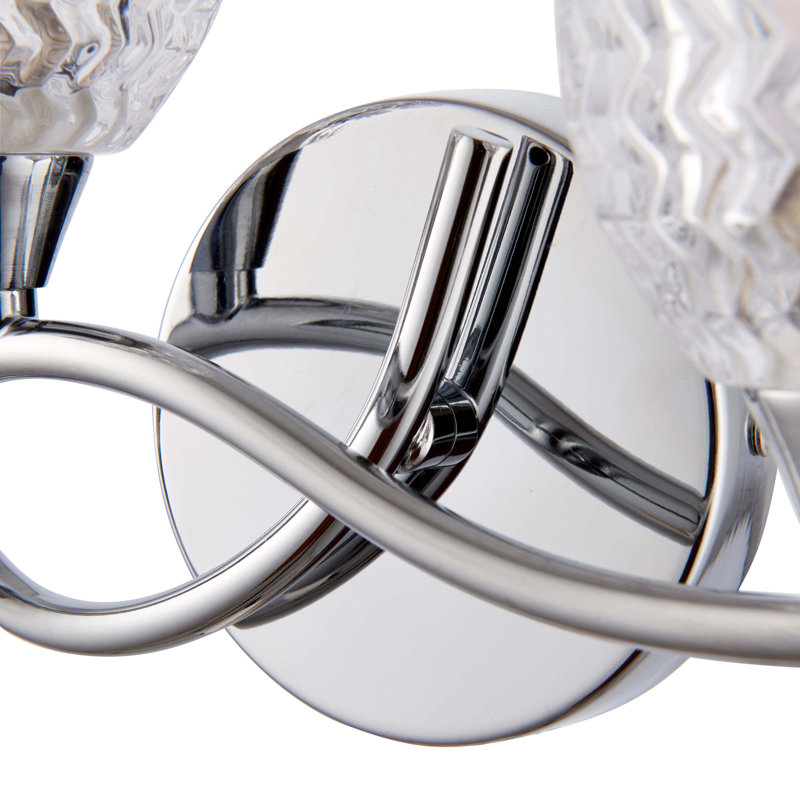 Minden Armed Sconce, Chrome, Left