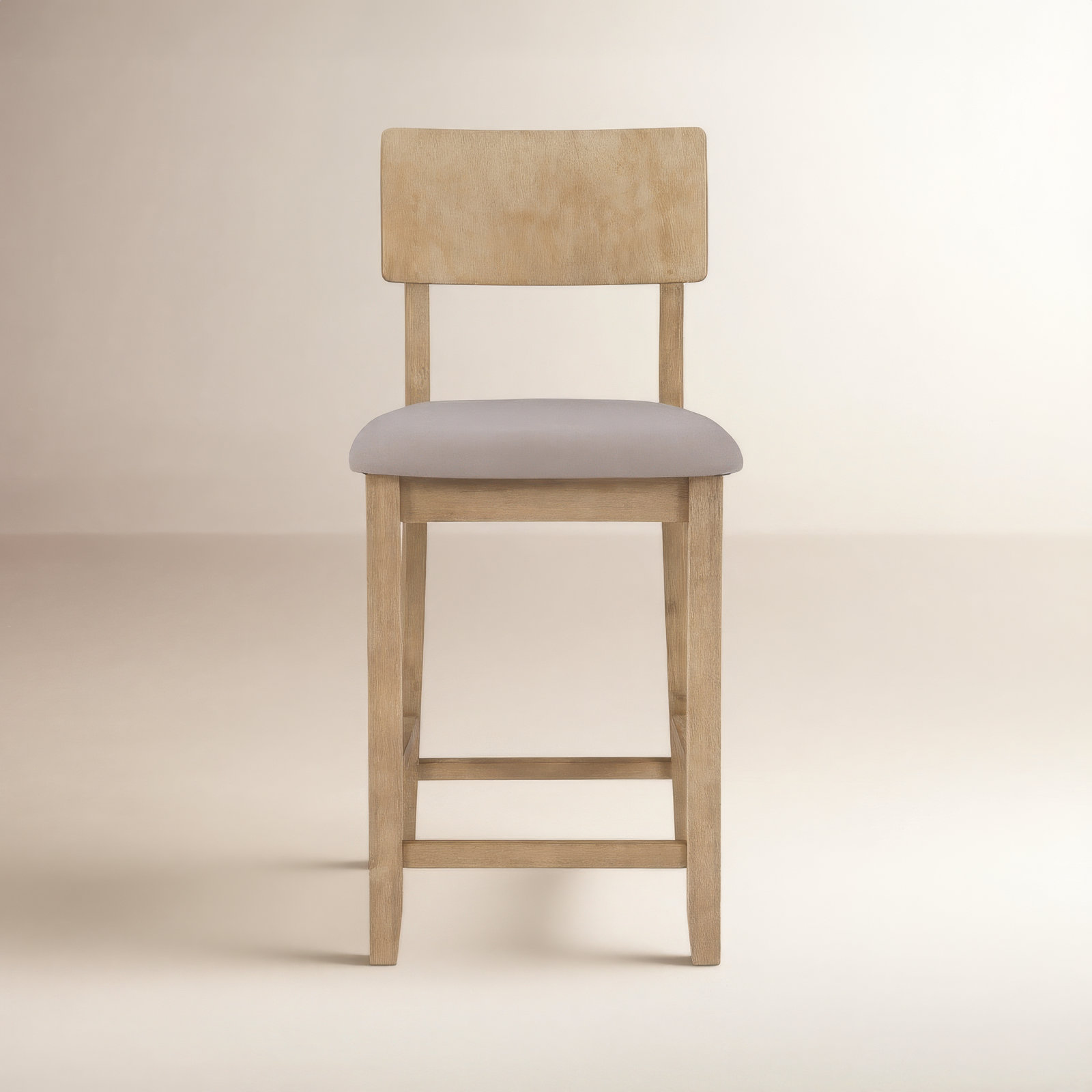 Andelo Bar and Counter Stool, Gray Seat/Gray Wash Frame, Counter Stool (24" Seat Height)