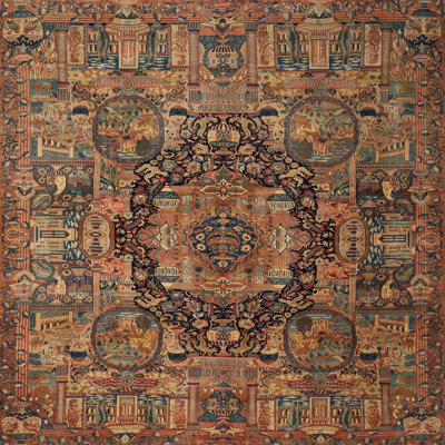 Tapis traditionnel brun / bleu