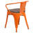 Kesterson Metal Chair with Wood Seat and Arms-1340017044