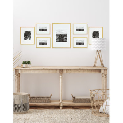 Jaida Wood Matte Picture Frame - Set of 7 with Mat