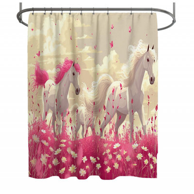 Horses Shower Curtain -  Nature Bathroom Decor