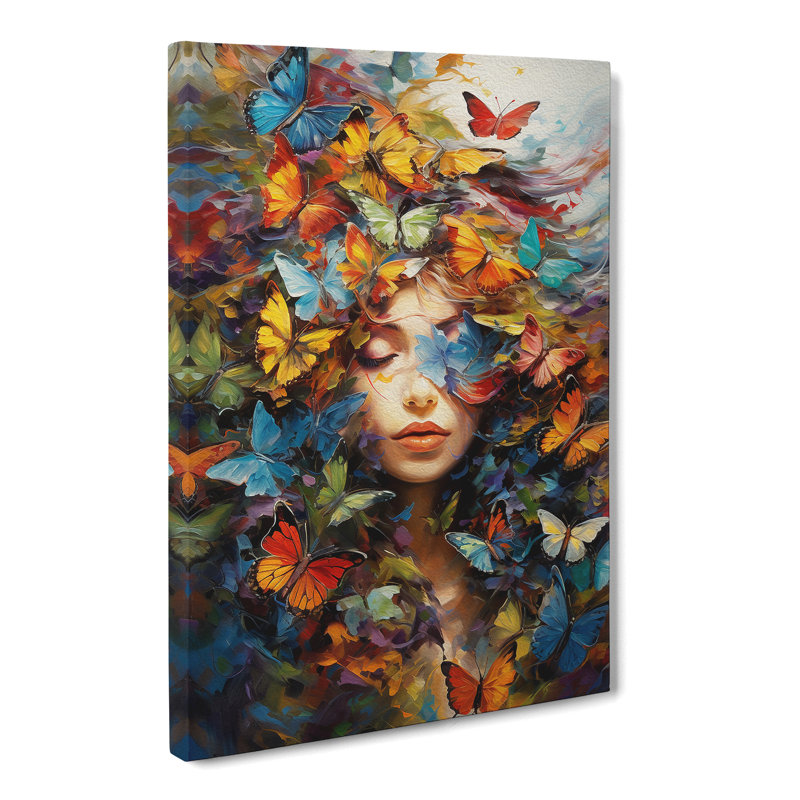 Butterfly Expressionism - Wrapped Canvas, 76cm H x 50cm W x 3cm D