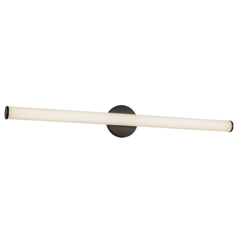 Vire 36-in Black dimmable LED Wall Sconce, Matte Black