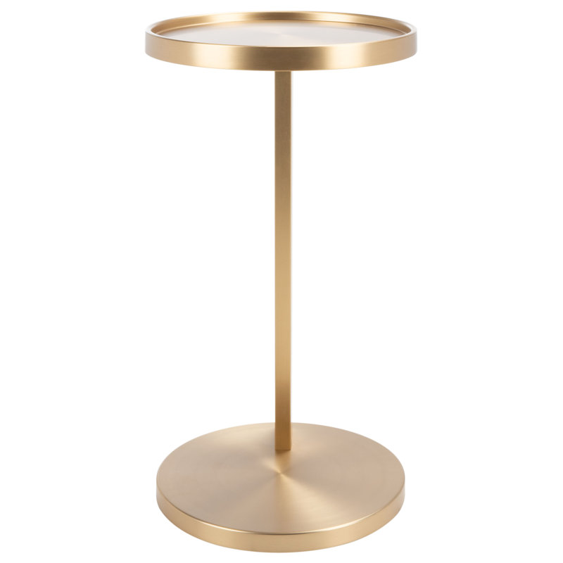 Table de bout en acier C, Antique Brass