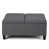 Tissu polyester gris ardoise d'aspect lin