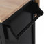Versatile Kitchen Cart With Rubber Wood And Drop-Leaf Countertop For Efficient Cooking-1615600775
