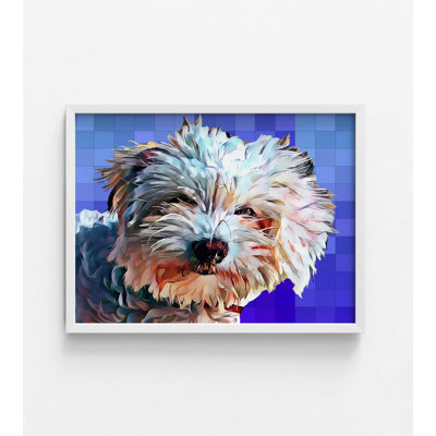 Alay Coton De Tulear Poster Print, Coton De Tulear Love Portrait Print, Coton De Tulear Mom Gift Idea, White Toy Dog Artwork Print
